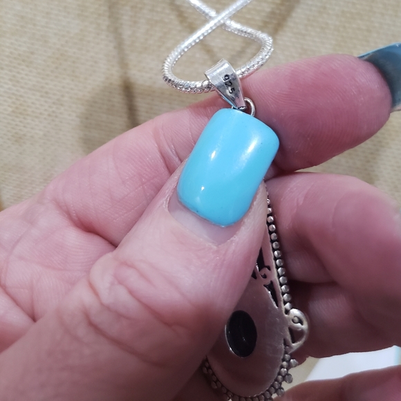 Amethyst Gemstone 925 Vintage Pendant Necklace - Picture 8 of 10